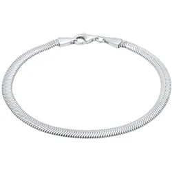 KUZZOI Flach Elegant Schlangenkette Fischgräte 925 Silber 19 Herren 4 mm