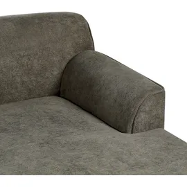 Beliani Eckcouch Cord 3-Sitzer Dunkelgrün