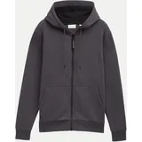 Tom Tailor Basic Sweatjacke Grau/Schwarz 3XL