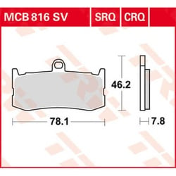 TRW Lucas Racing oppervlak MCB816SRQ