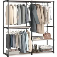 Songmics Garderobenständer offen 138 x 43 x 182 cm Braun