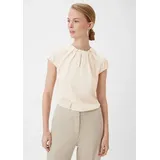 Comma, comma Kurzarmbluse beige 38