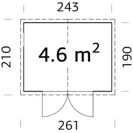 Palmako Dan 2,43 x 1,90 m natur