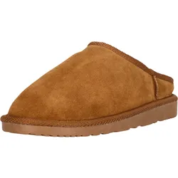Hausschuh ATHLECIA "Aditi", Gr. 39, braun, Leder, casual, Schuhe, im kuscheligen Design