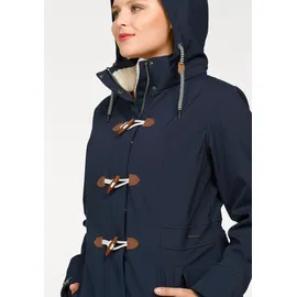 KangaROOS Softshelljacke KANGAROOS, Damen, Gr. 48, blau (marine), Softshell, Fellimitat: 100% Polyester. Obermaterial: 96% Polyester, 4% Elasthan.