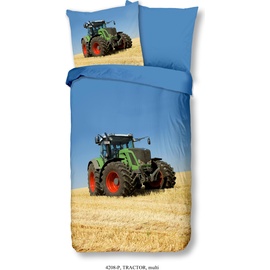 Good Morning Traktor multi/blau 135 x 200 cm + 80 x 80 cm