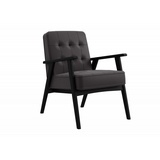 andas Sessel »Alvared«, Wellenunterfederung für hohen Sitzkomfort, Buche-Massivholz in schwarz schwarz