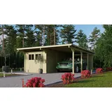 Karibu Doppelcarport Eco 2 5,27 x 5,76 m kdi inkl. Abstellraum
