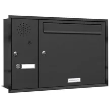 AL Briefkastensysteme 1er Unterputzbriefkasten Anthrazit inkl. Zeitungsfach