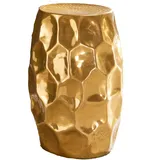 KADIMA DESIGN Beistelltisch 30x47x30cm Aluminium Dekotisch orientalisch rund, in Gold | Gr.: onesize