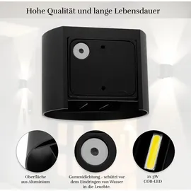 Lumiled Außenleuchte Aluminium 10,0 cm 2x 3 W schwarz