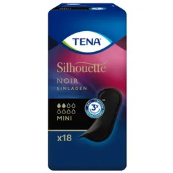 TENA Silhouette Noir Mini diskrete Slipeinlagen, 18 Stück 6X18 St