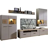 Innostyle Wohnwand FUN PLUS II (5 St.), inkl. LED-Beleuchtung grau
