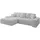 altdecor Ecksofa, Ottomane Links ENSI-L - 267x164x69 cm Hellgrau