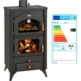 Kaminofen mit Backfach Retro Holzofen und Kohle Prity FG R 14.2kw