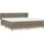 vidaXL Boxspringbett mit Matratze Taupe 180x200 cm Stoff