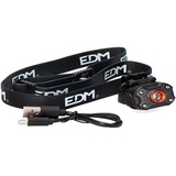 EDM LED-Kopf-Taschenlampe EDM 8 W Schwarz 400 lm