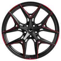Barracuda Razzer mattblack red Puresports Gefräßt Alufelge 20 Zoll ET40 5x114 ML73.1