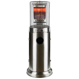 DEMA Edelstahl Gas Heizer Terrassenheizstrahler Heizstrahler Heizpilz 5 - 10 kW 360°