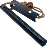 Stark Feuerstarter Feuerstahl Feuerstab 12,7 mm dick,12,7 cm lang - mit 1x Leder