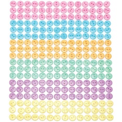 Selbstklebende Knöpfe in Pastellfarben  (pro Set 252) Bastelbedarf Verzierung & Dekorationen