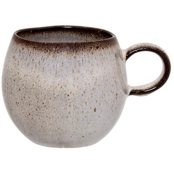 Bloomingville Tasse Sandrine, 275 ml, Keramik, Kaffeetasse, Teetasse, dänisches Design, grau/braun braun|grau