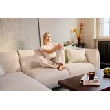 LeGer Home by Lena Gercke Ecksofa "Adelita mit Ottomane links oder rechts bestellbar, B/H/T 270/97/168", beige (creme), B:269cm H:97cm T:168cm, 100% Polyester, LEGER HOME BY LENA GERCKE, Sofas, Ecksofa, L-Form mit Wellenunterfederung, enthält 2 Zierkissen