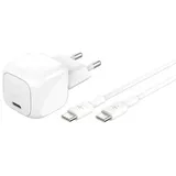 Belkin BoostCharge kompaktes USB-C-Ladegerät (30 W) mit USB-C-Kabel