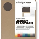 schlafgut Easy Jersey 180 x 200 - 200 x 220 cm sand deep