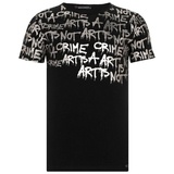 Cipo & Baxx T-Shirt mit Grafiti-Aufdruck schwarz M