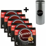 Senseo Typ Espresso Kaffeepads Röstkaffee Kaffee 5 x 16 Pads mit Premium Paddose