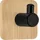 KLEINE WOLKE Bamboo Pin Hook One Klebehaken Braun