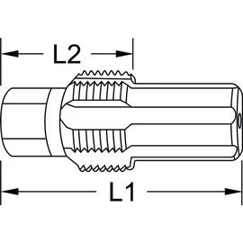 KS Tools Gewindeschneider mit Führungsbolzen für NOX-Sensoren, M20x1,5