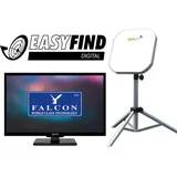 Falcon EF LED COMBO Camping TV 22 (55cm), Triple Tuner, DVD, HD-Ready, BT 5.0 mit Satanlage