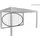 Biohort Klarglas Gr. 4 m rechts 364,5 x 234,9 cm dunkelgrau, metallic