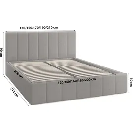 FEDVE Handorf 200 x 200 cm Grau