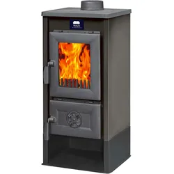 Kamin Ofen Kaminofen Anthrazit 150mm Rauchrohr 6,7KW BimSchV 1-2 EEK A 9008