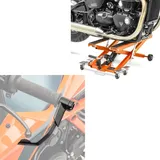 Set: Motorrad Hebebühne Midlift XL bis 500kg or ConStands mit Hebelschützer X1 sw