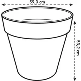 elho Loft Urban rund Ø 58 x 54 cm weiß