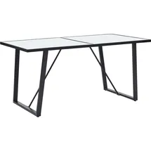 vidaXL Esstisch 160 x 75 x 80 cm schwarz/weiß