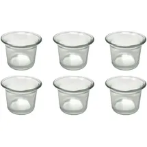 DanDiBo Ambiente Teelichtglas 6x Klar Glas Transparent