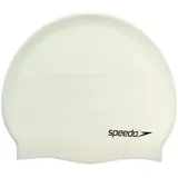 Speedo Unisex Erwachsene Flache Silikonbadekappe | Haarschutz Trainingshilfen, Weiß, Einheitsgröße