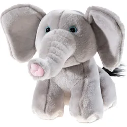 Kuscheltier HEUNEC "Bedrohte Tiere, Elefant", grau, Plüschfiguren, KinderH:25cm, H:25cm
