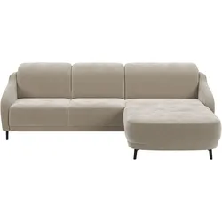 Ecksofa SIT & MORE "Blues L-Form", beige, B:271cm H:93cm T:191cm, 100% Polyester, Sofas, wahlweise mit Klapptisch und USB