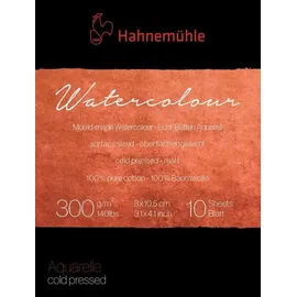 Hahnemühle Miniblock The Collection Watercolour, 100% Baumwolle, 300g/m2, matt, 8 x 10,5 cm/12 Blatt