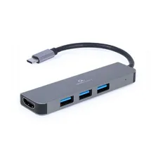 Gembird A-CM-COMBO2-01 USB-C® USB 3.2 Gen 2) Multiport Hub Grau