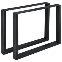 [en.casa] Esstischgestell Makers 2er-Set Schwarz 90x72cm