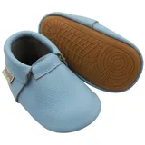 mepiq Yalion Baby Leder-Krabbelschuhe in Blau, | Gr.: 20/21