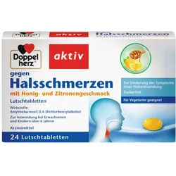 Doppelherz aktiv gegen Halsschmerzen  24 St Lutschtabletten