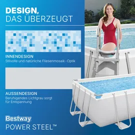 BESTWAY Power Steel Frame Pool Set 549 x 274 x 122 cm inkl. Filterpumpe